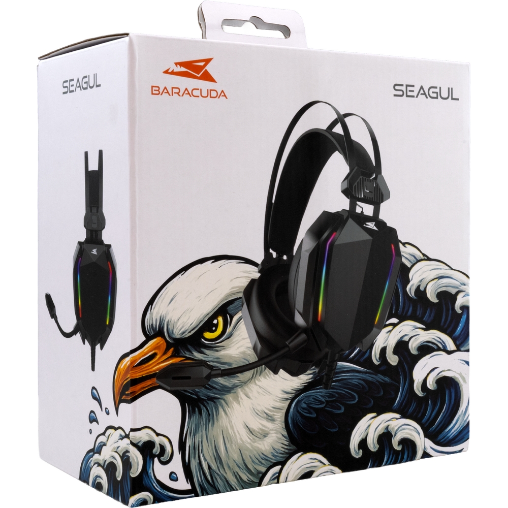Baracuda SEAGUL czarne w gamingowym setupie